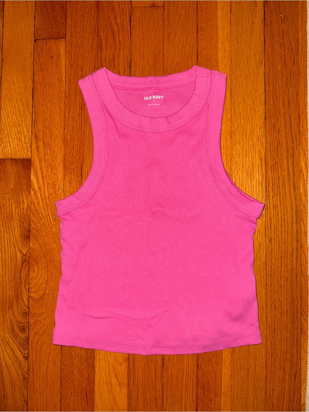 Old Navy Women's Bright Pink Ribbed Tank